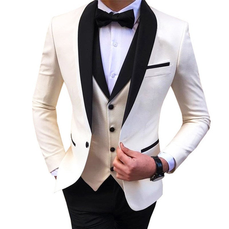 New Men'S Suit Three Piece Business Suit